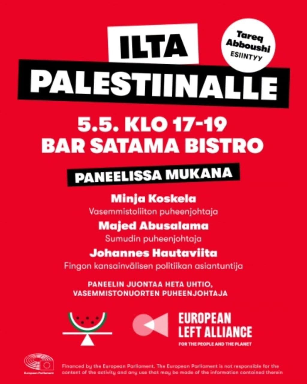 Ilta Palestiinalle lähestyy!