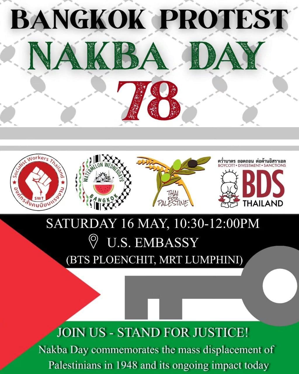 BANGKOK PROTEST NAKBA DAY