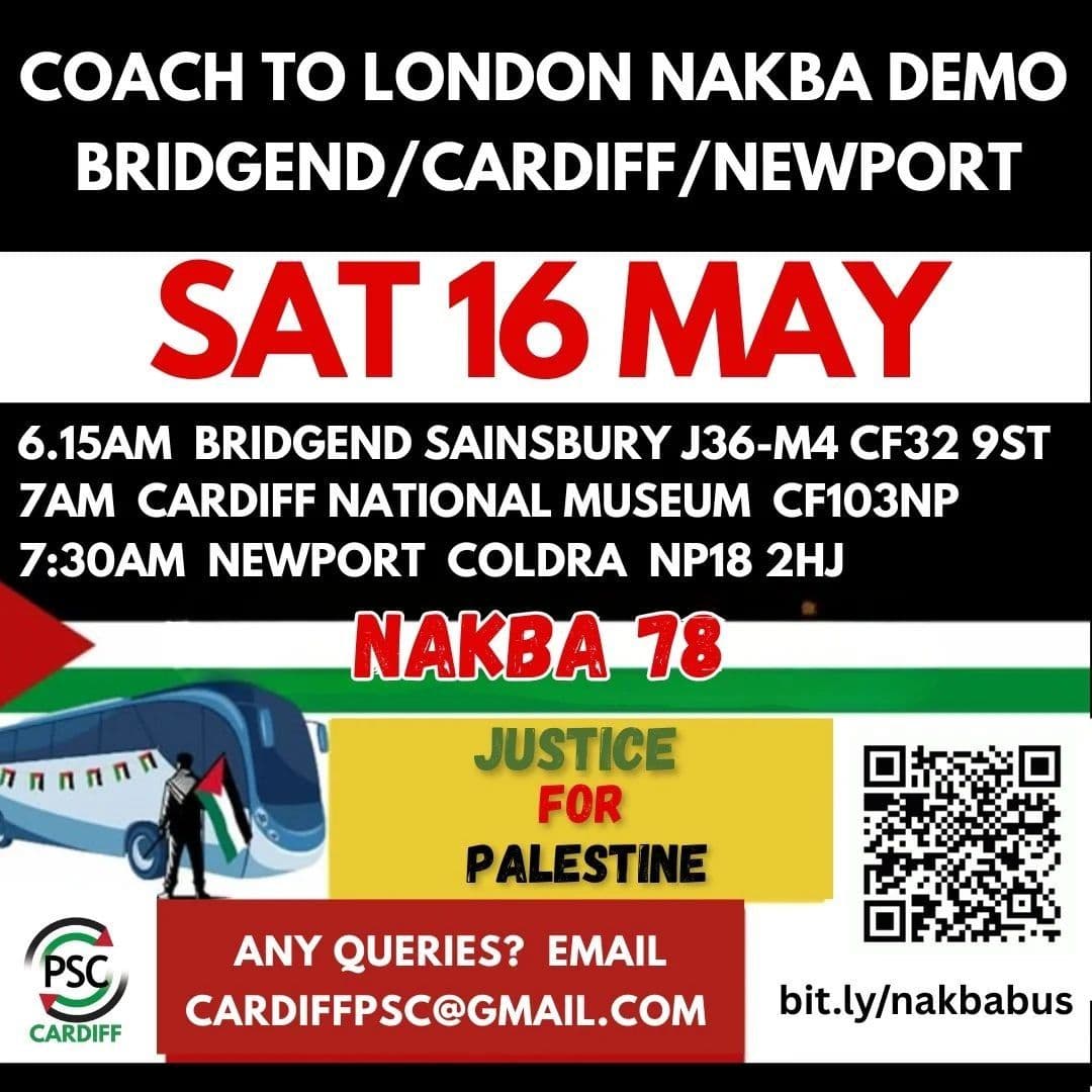 COACH TO LONDON NAKBA DEMO / Newport
