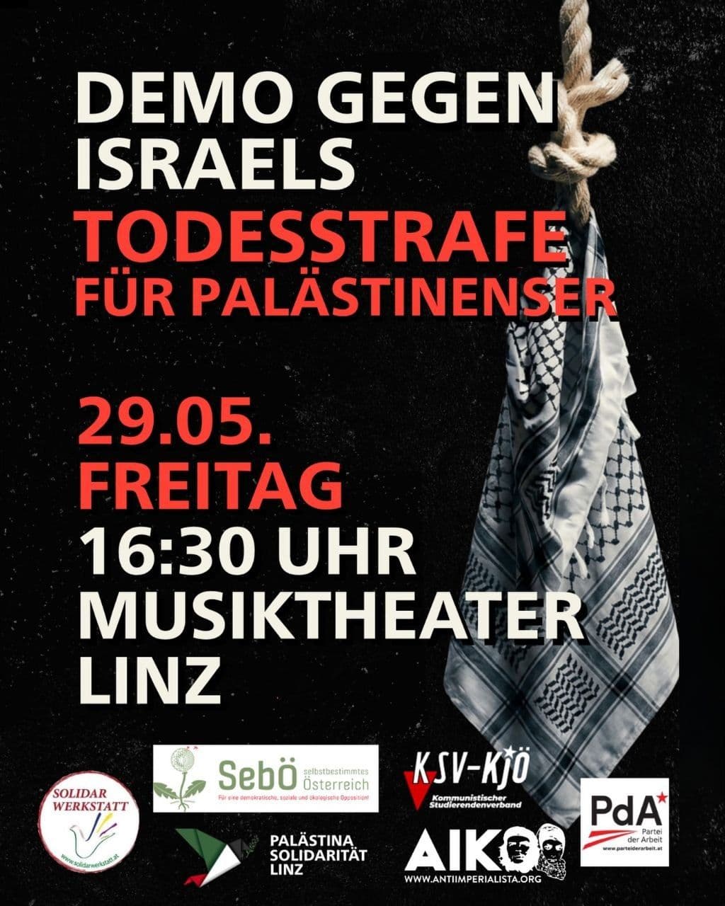DEMO GEGEN ISRAELS TODESSTRAFE FÜR PALÄSTINENSER
