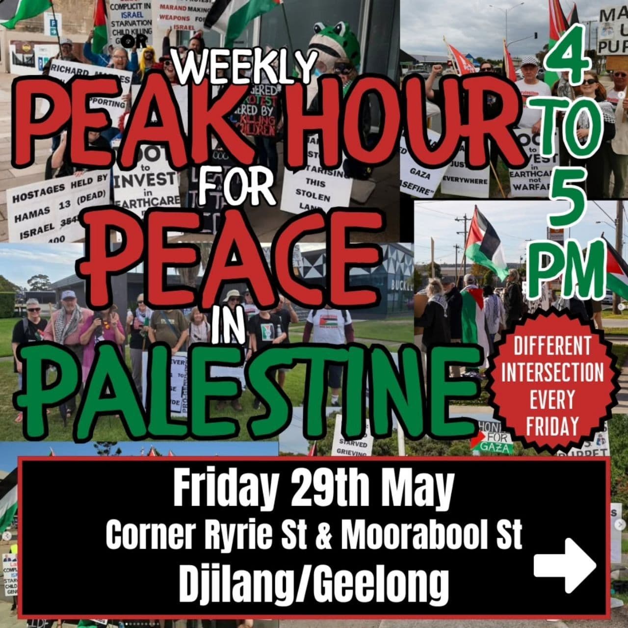 WEEKLY PEAK HOUR FOR PEACE IN PALESTINE