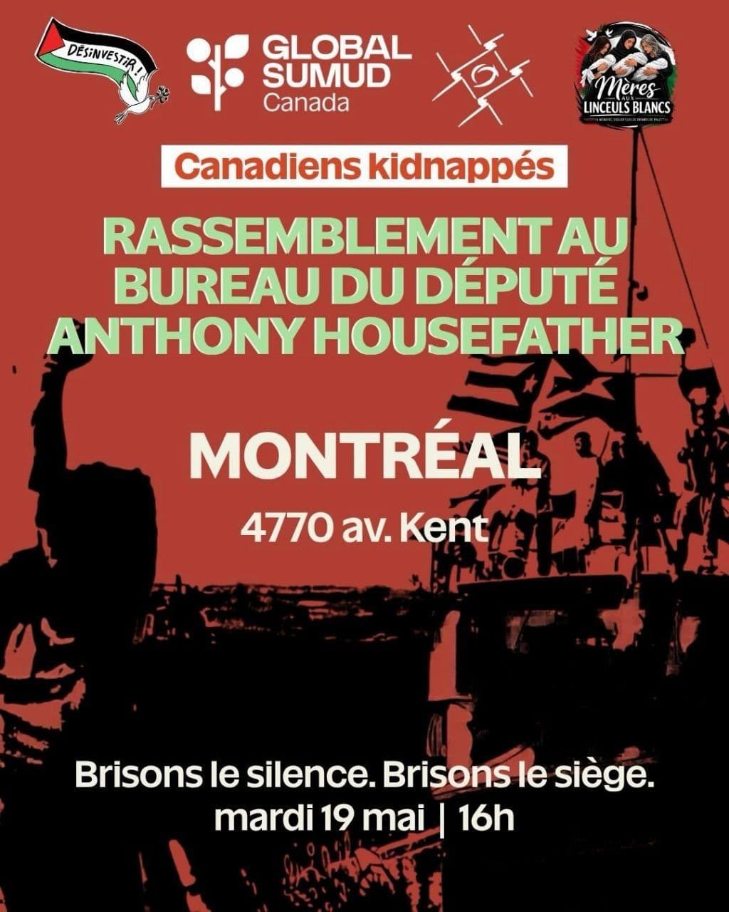RASSEMBLEMENT AU BUREAU DU DÉPUTÉ ANTHONY HOUSEFATHER