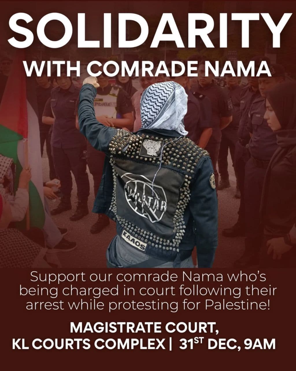 SOLIDARITY WITH COMRADE NAMA