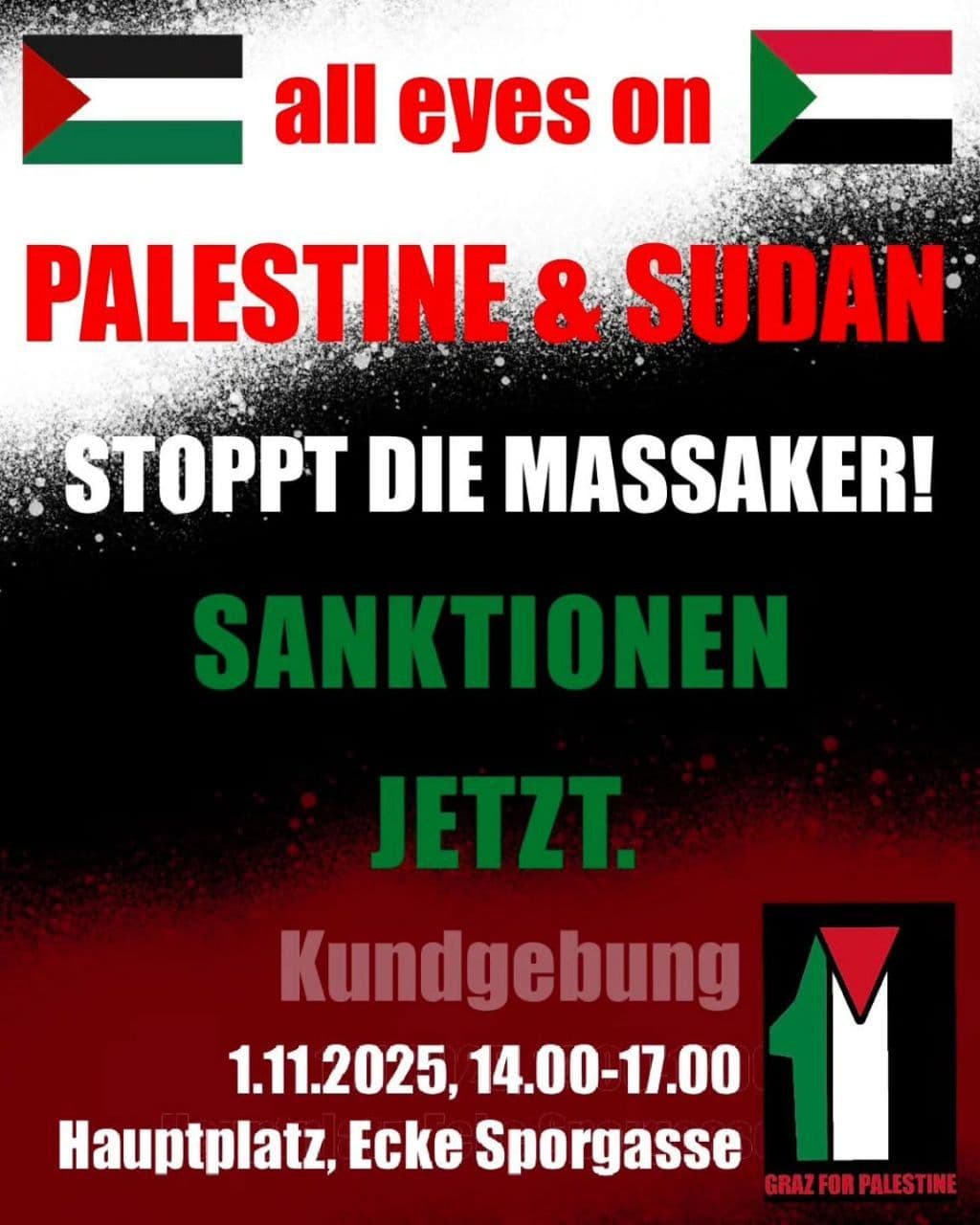 all eyes on PALESTINE & SUDAN