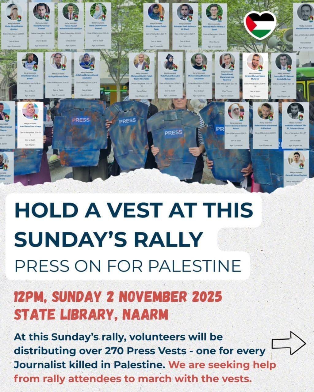 HOLD A VEST AT THIS SUNDAY'S RALLY