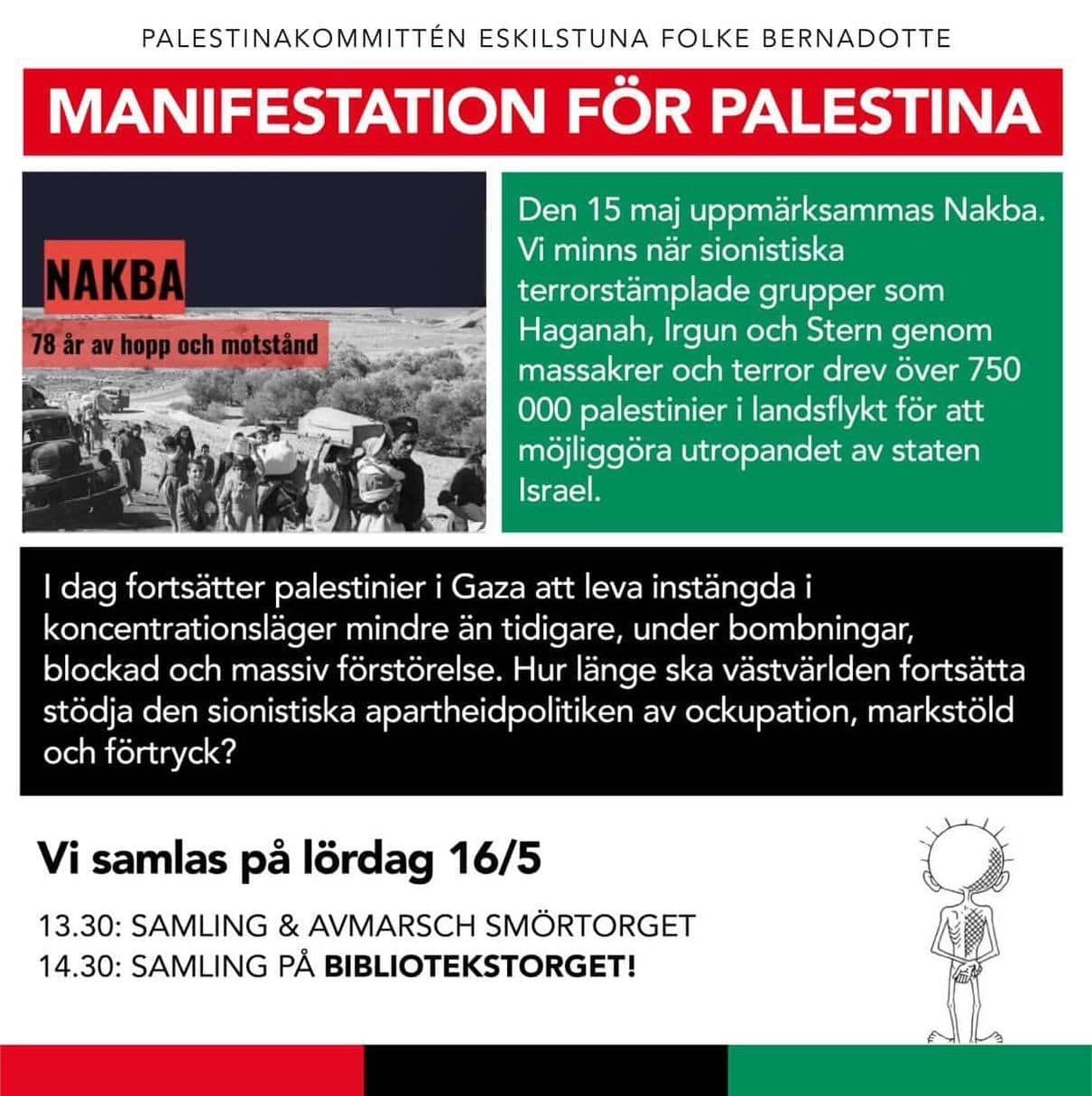 MANIFESTATION FÖR PALESTINA