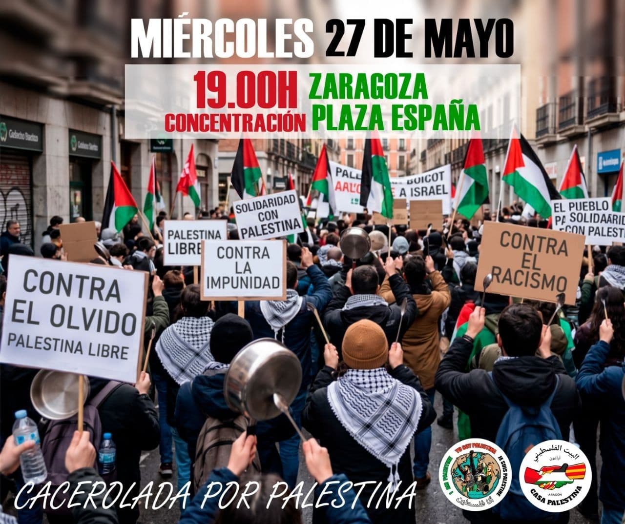 CACEROLADA POR PALESTIÑA