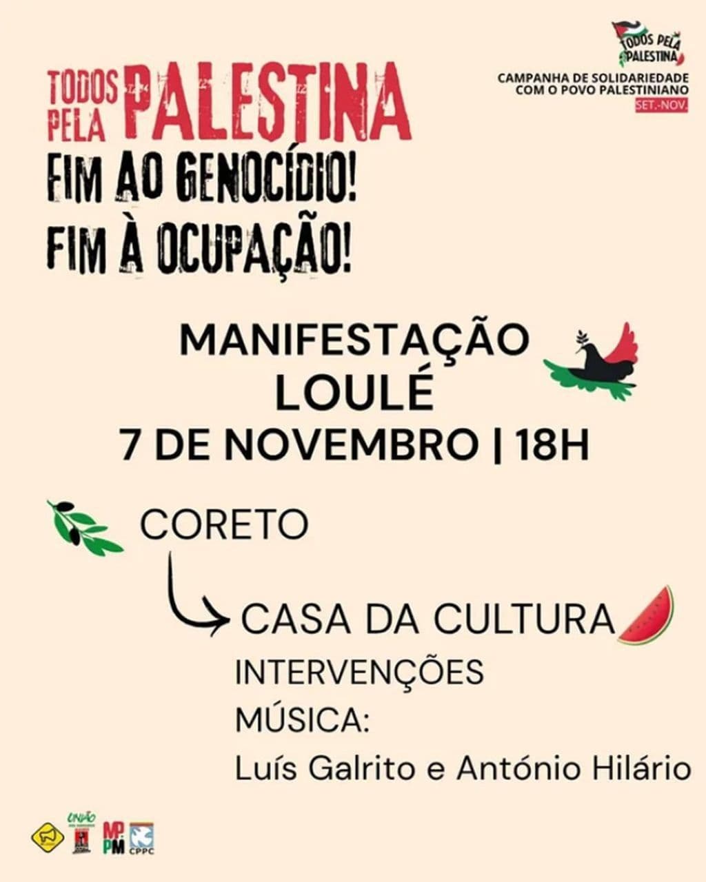 FIM AO GENOCÍDIO! FIM À OCUPAÇÃO!
