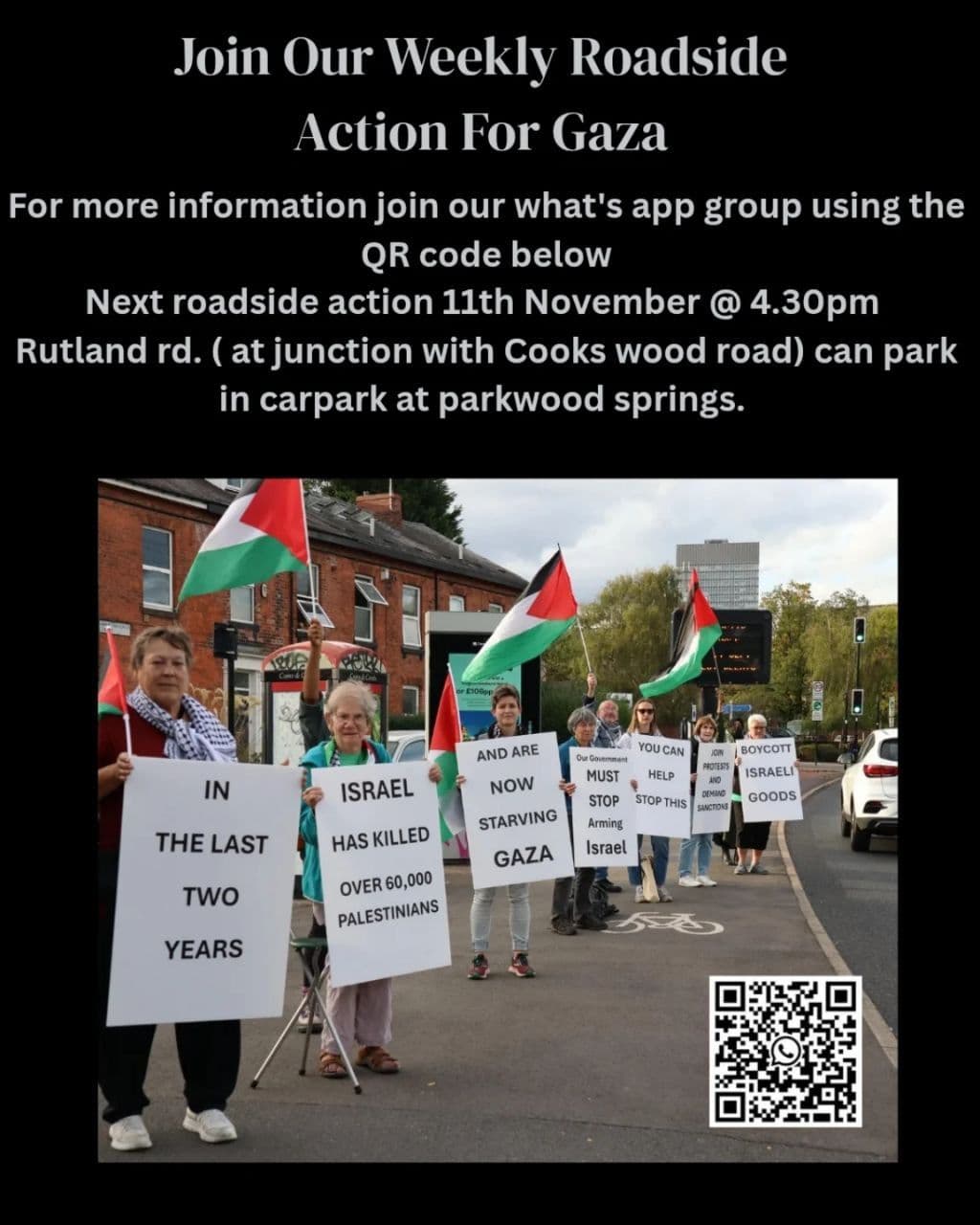 Join Our Weekly Roadside Action For Gaza