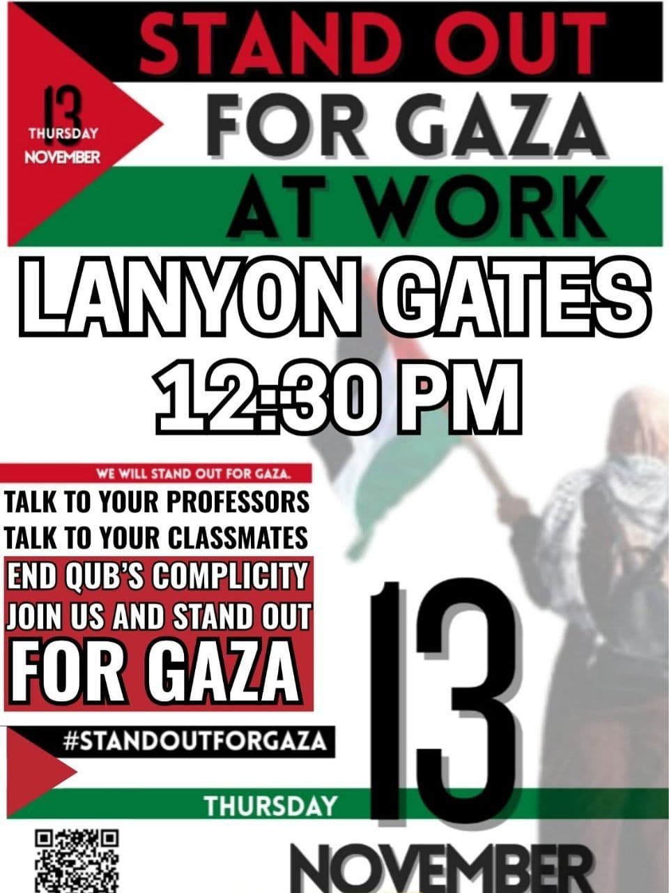 STAND OUT FOR GAZA AT WORK