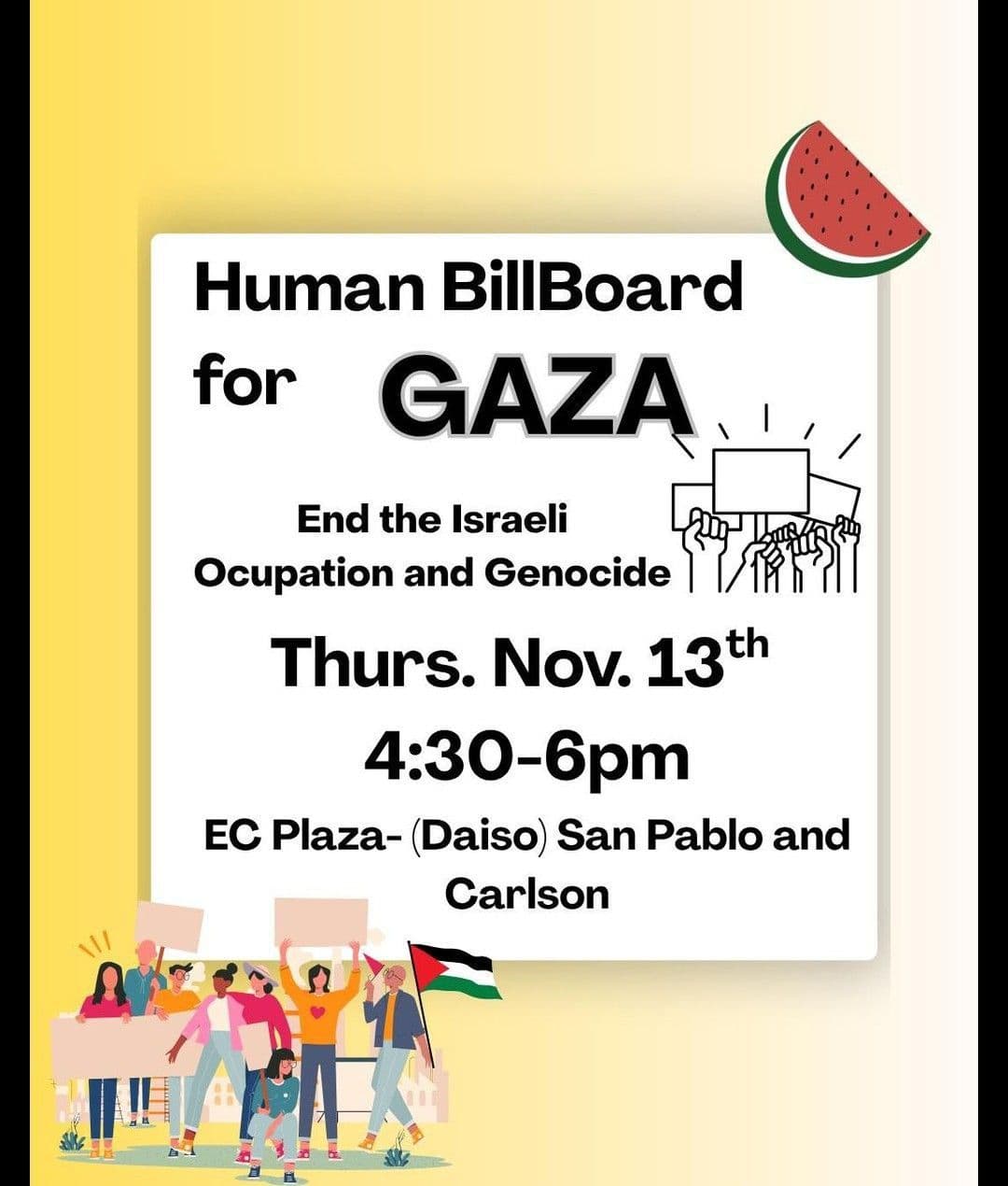 Human BillBoard for GAZA