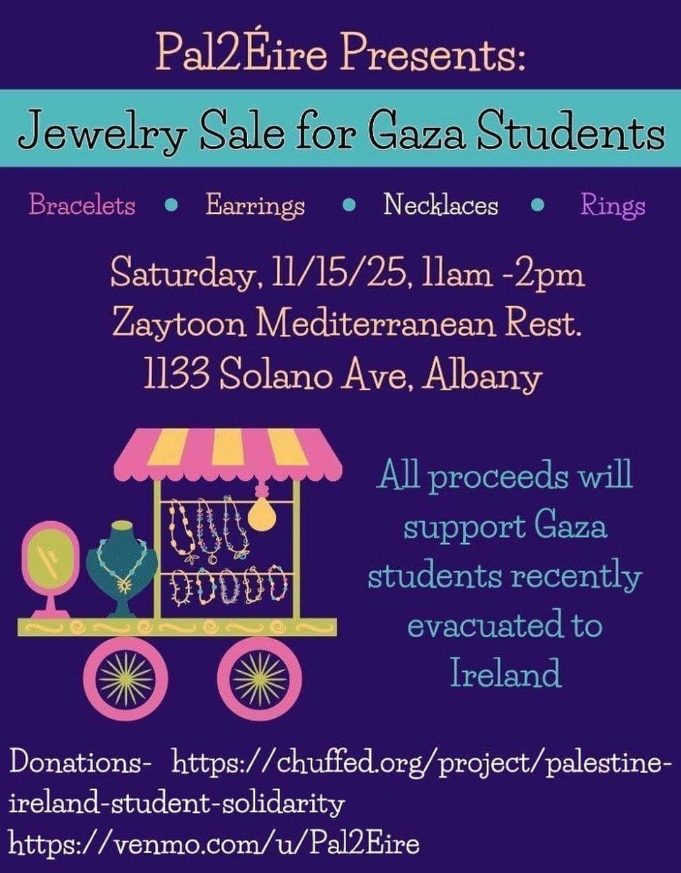 Jewelry Sale for Gaza Students