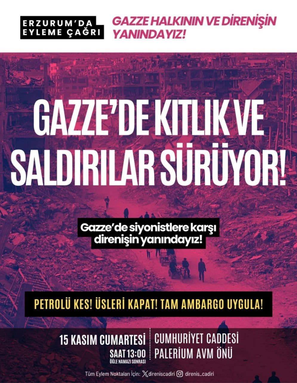 GAZZE DE KITLIK VE SALDIRILAR SURUYOR!