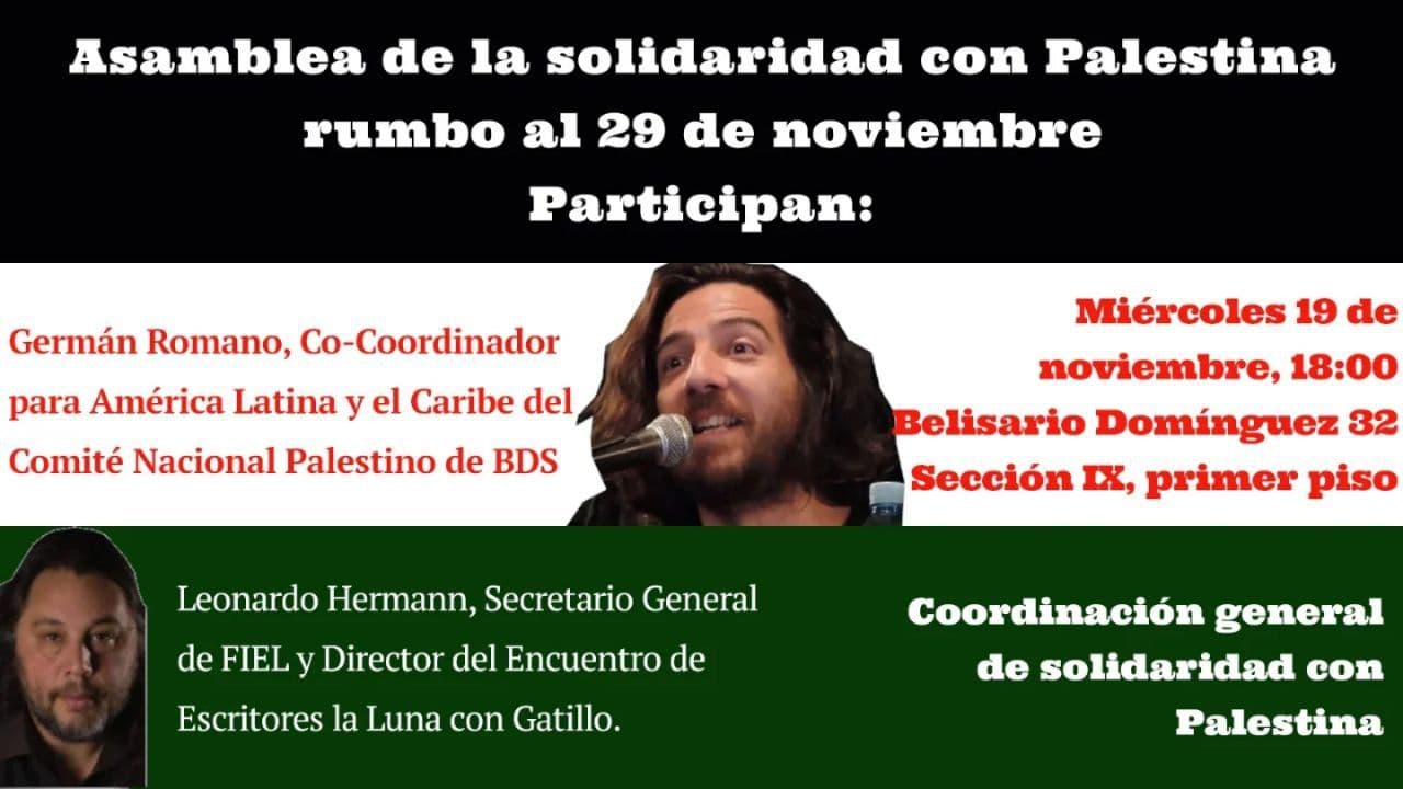 Asamblea de la solidaridad con Palestina