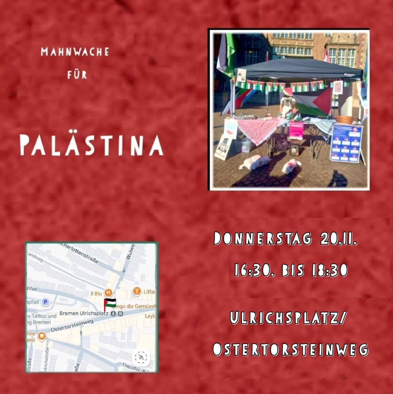 MAHNWACHE FÜR PALÄSTINA