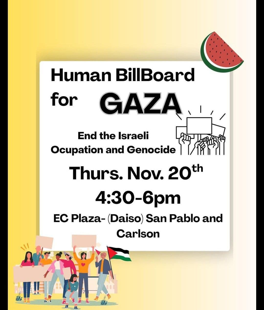 Human BillBoard for GAZA