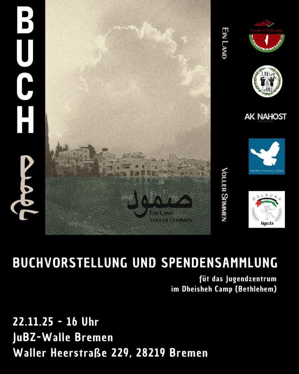 BUCHVORSTELLUNG UND SPENDENSAMMLUNG