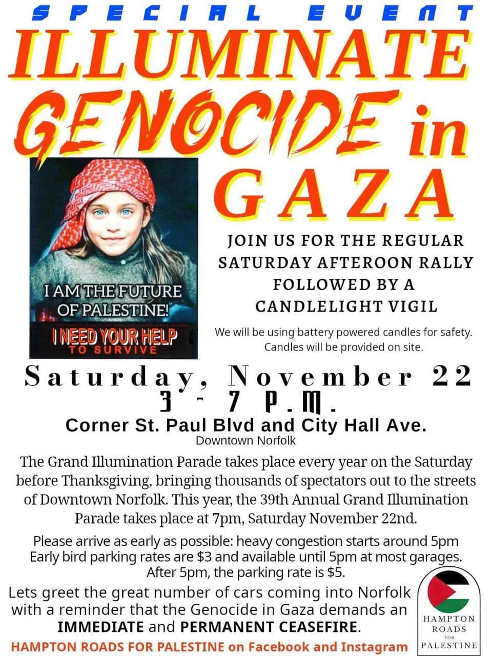 ILLUMINATE GENOCIDE in GAZA