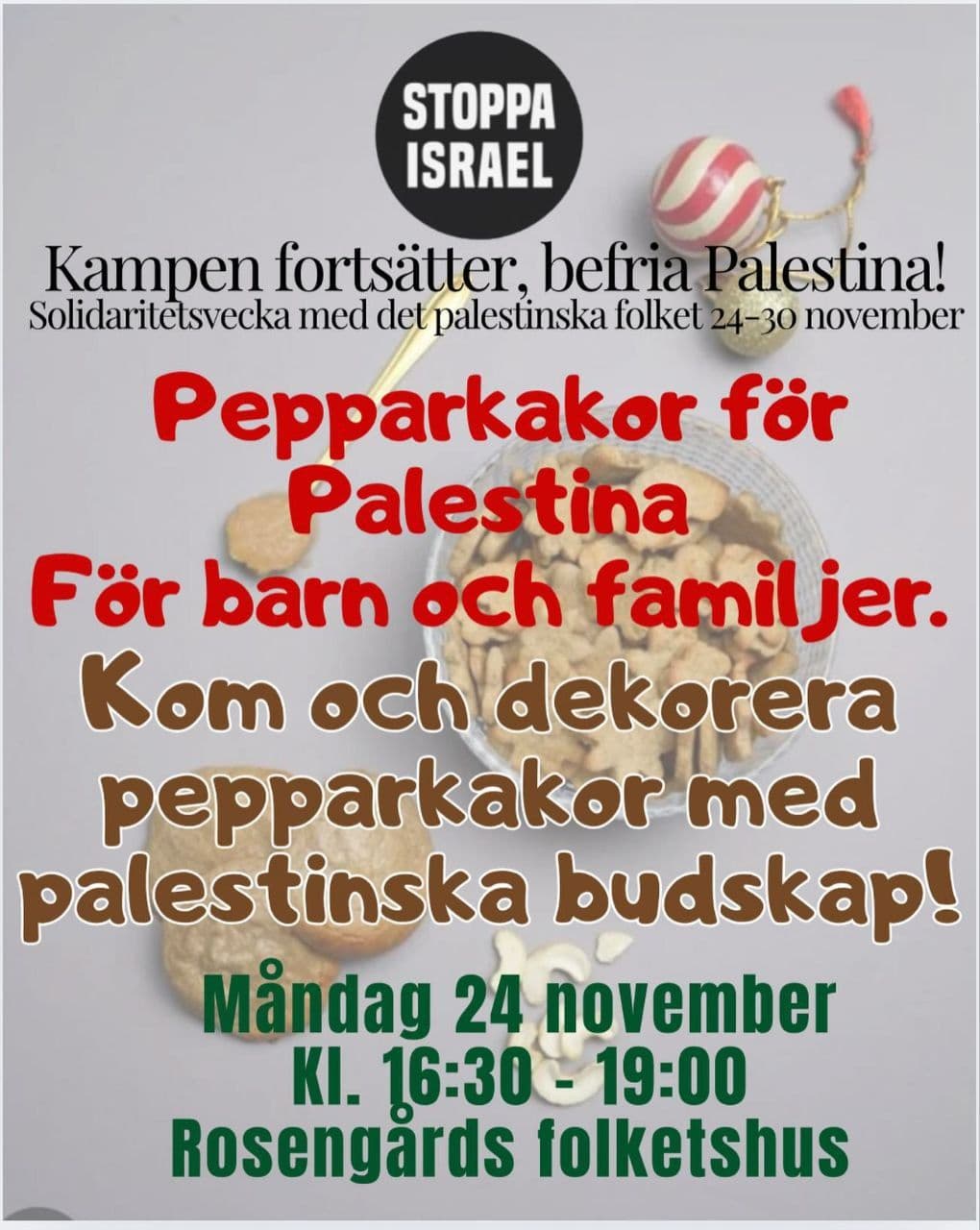 Pepparkakor för Palestina