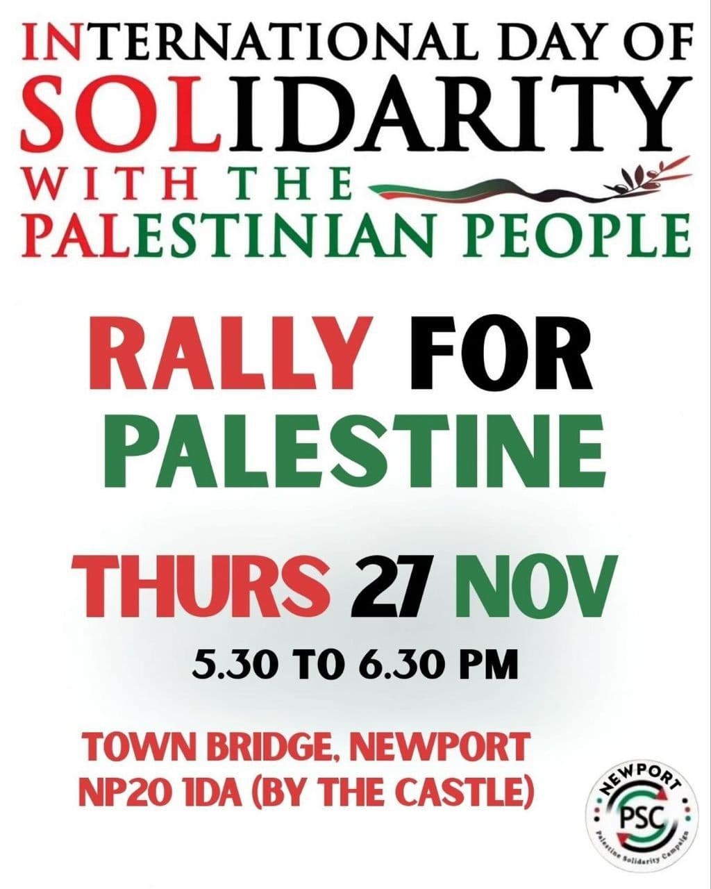 RALLY FOR PALESTINE