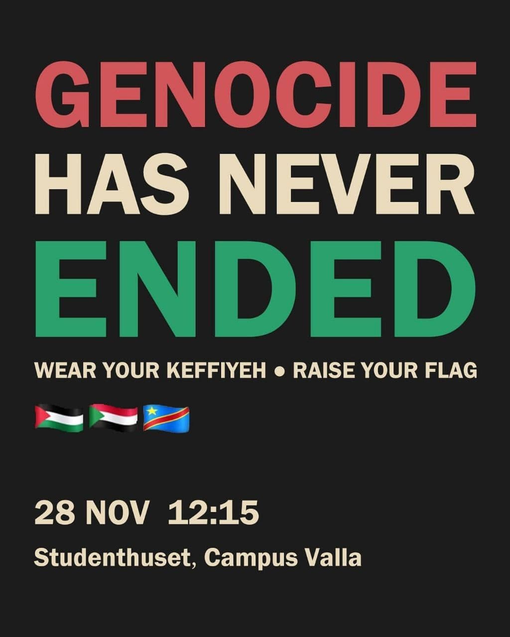 GENOCIDE HAS NEVER ENDED