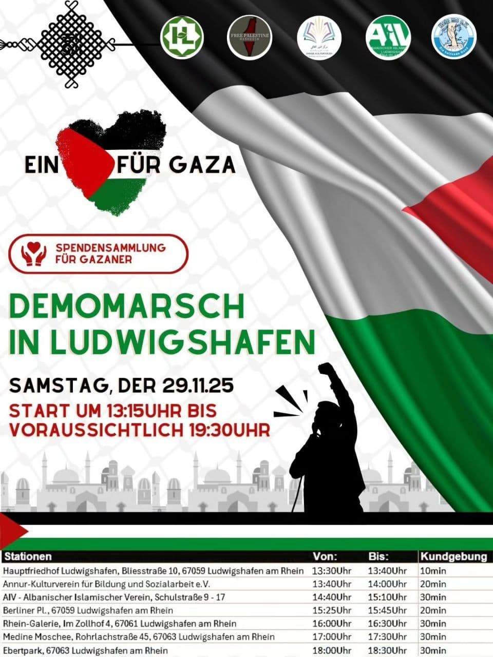 DEMOMARSCH IN LUDWIGSHAFEN