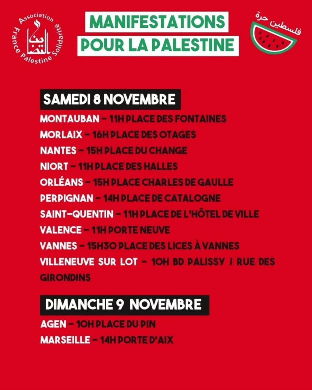 MANIFESTATIONS POUR LA PALESTINE / Morlaix