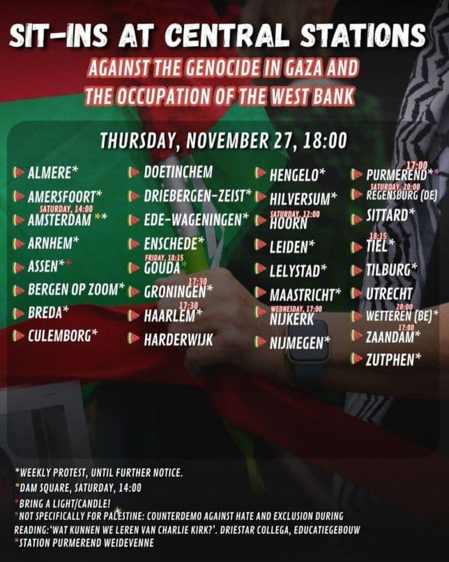 SIT-INS AT CENTRAL STATIONS / ENSCHEDE