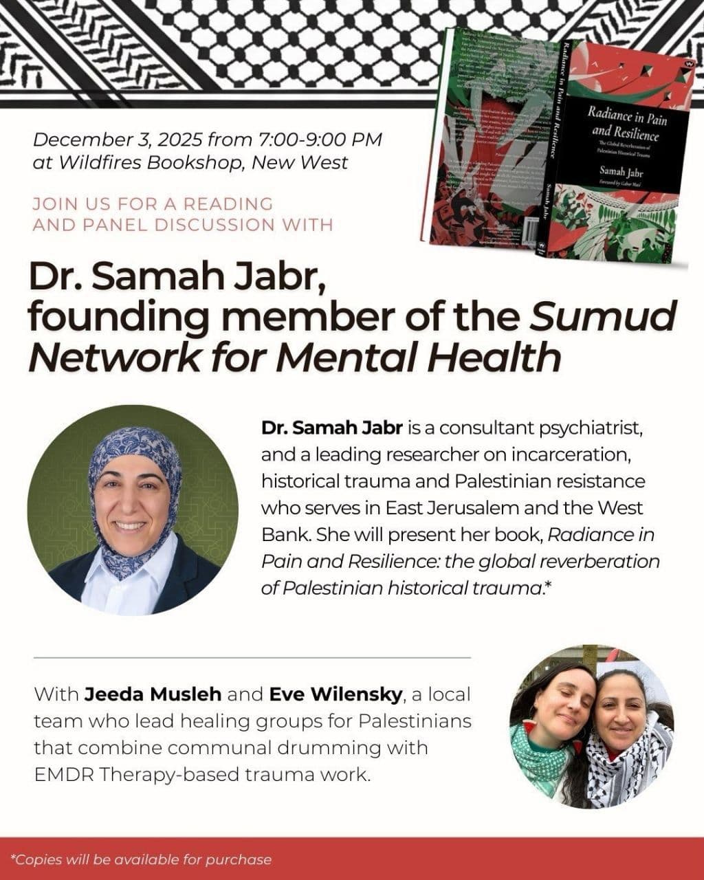 Dr. Samah Jabr, founding member of the Sumud Network for Mental Health