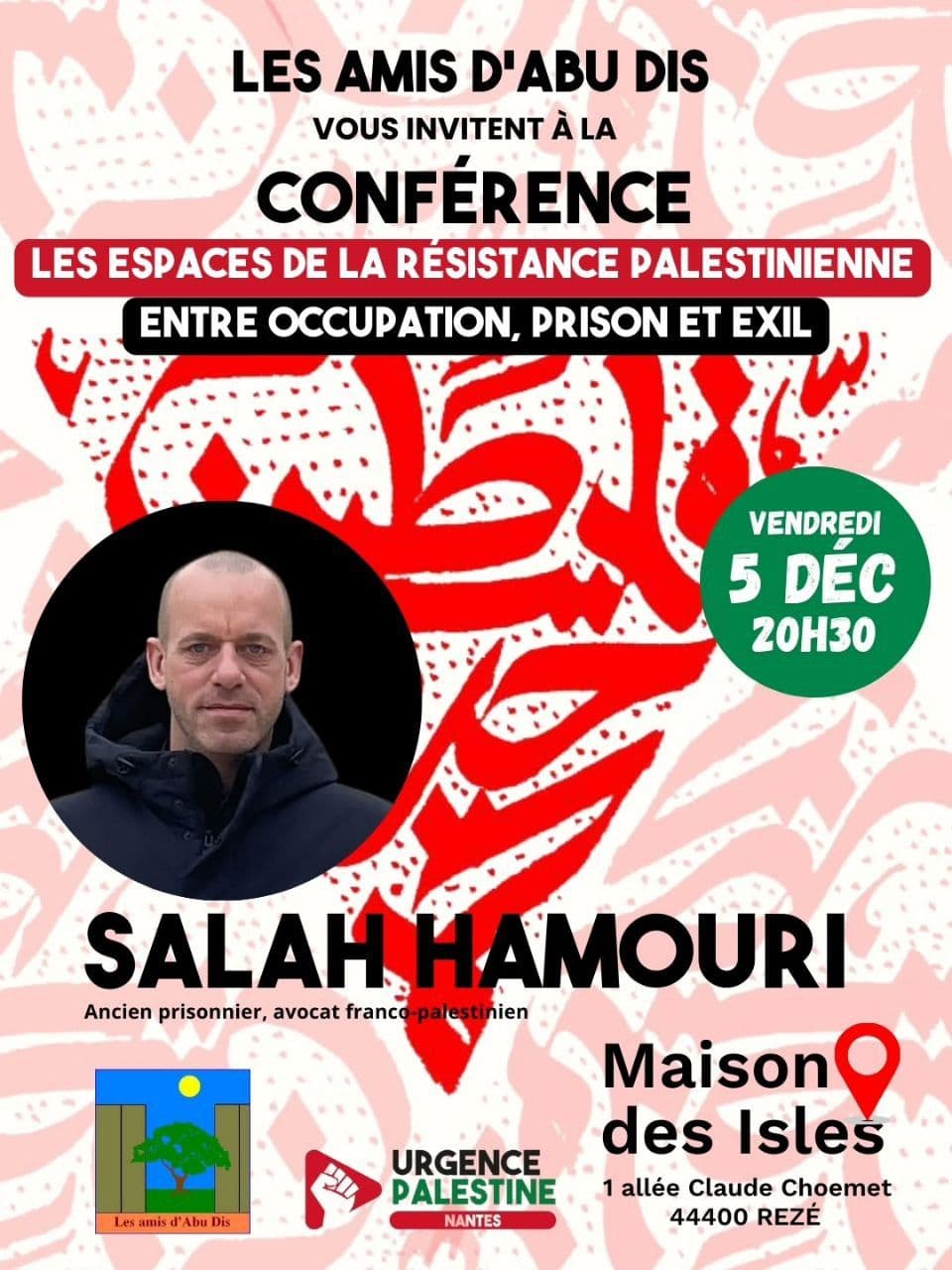 LES AMIS D'ABU DIS VOUS INVITENT À LA CONFÉRENCE