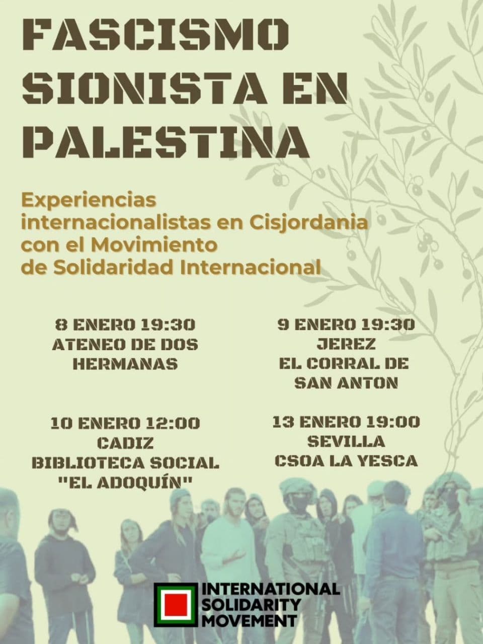 FASCISMO SIONISTA EN PALESTINA / Cadiz