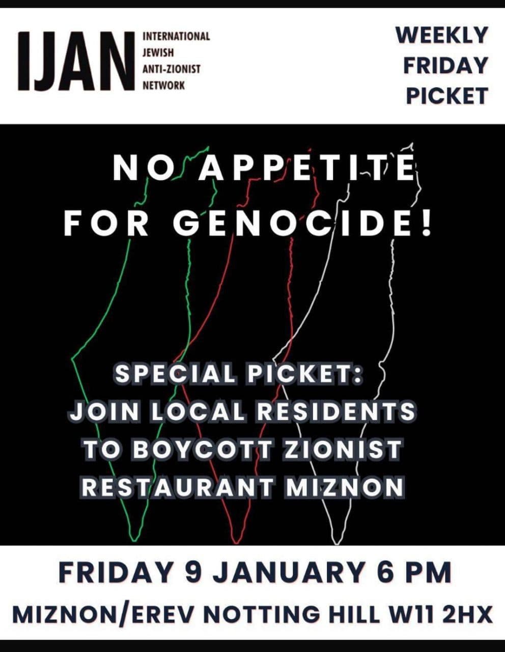 NO APPETITÉ FOR GENOCIDE!