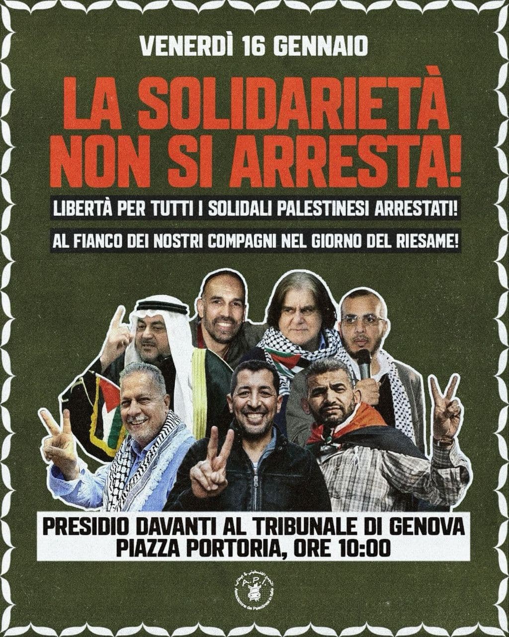LA SOLIDARIETÀ NON SI ARRESTA!
