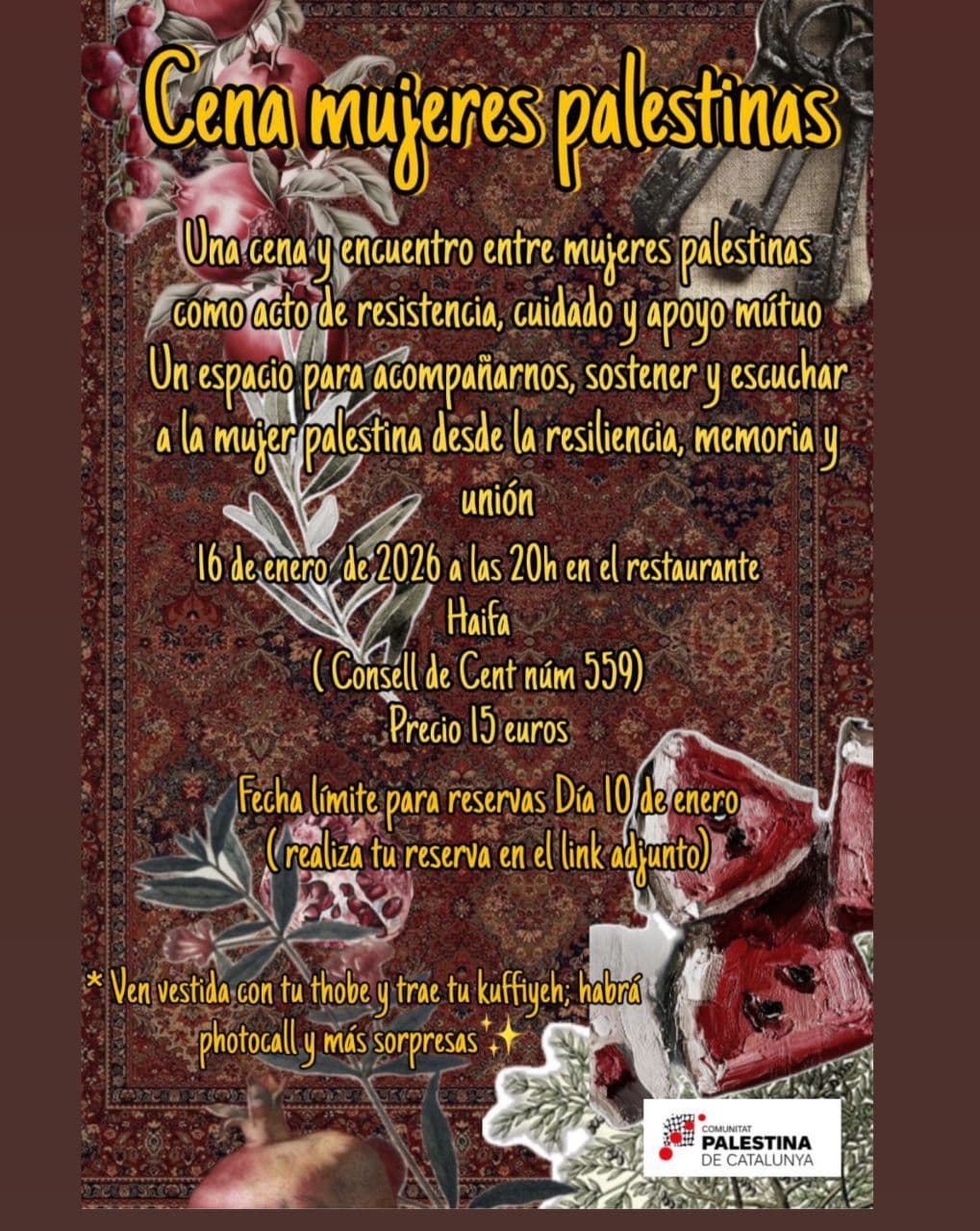 Cena mujeres palestinas