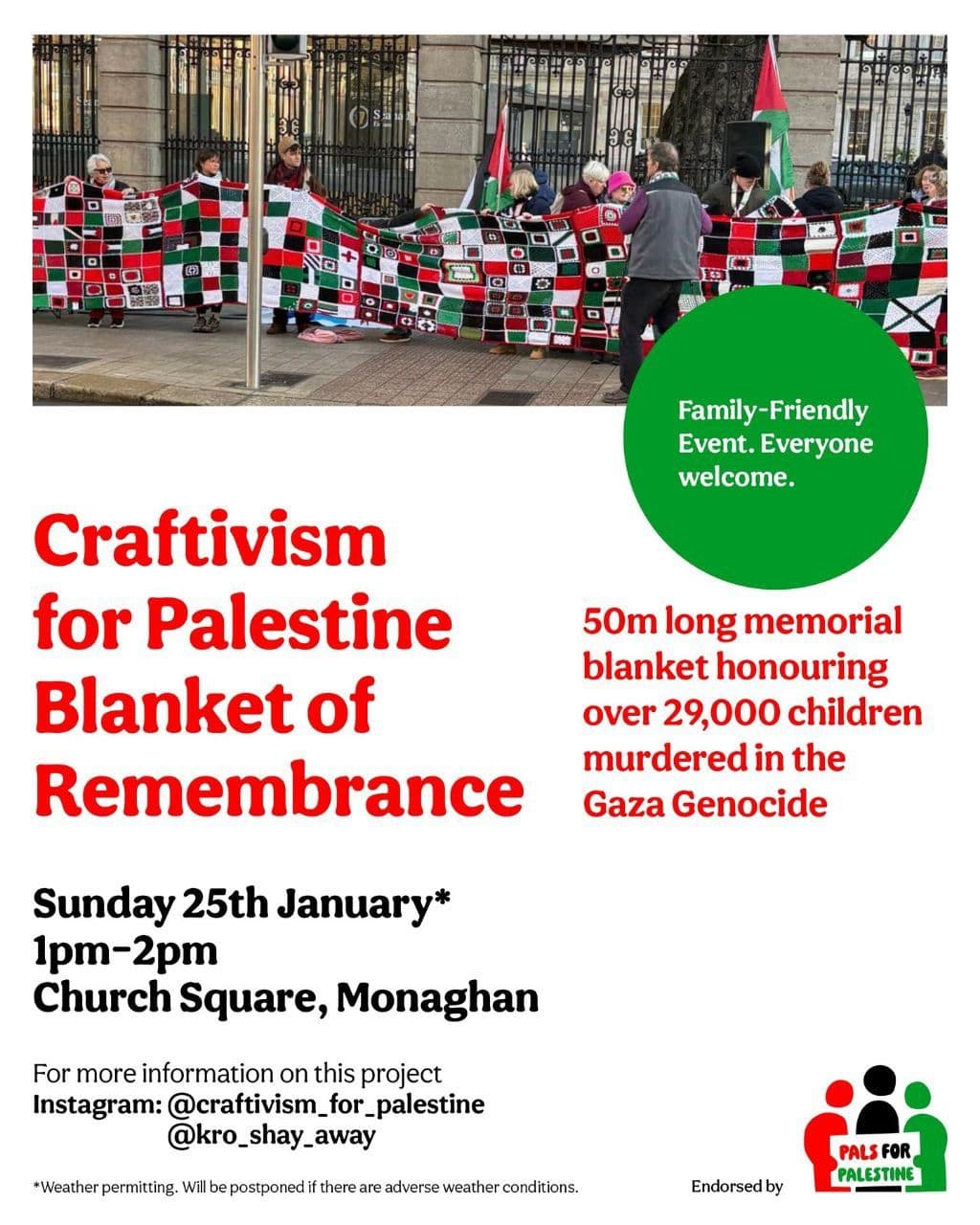 Craftivism for Palestine Blanket of Remembrance