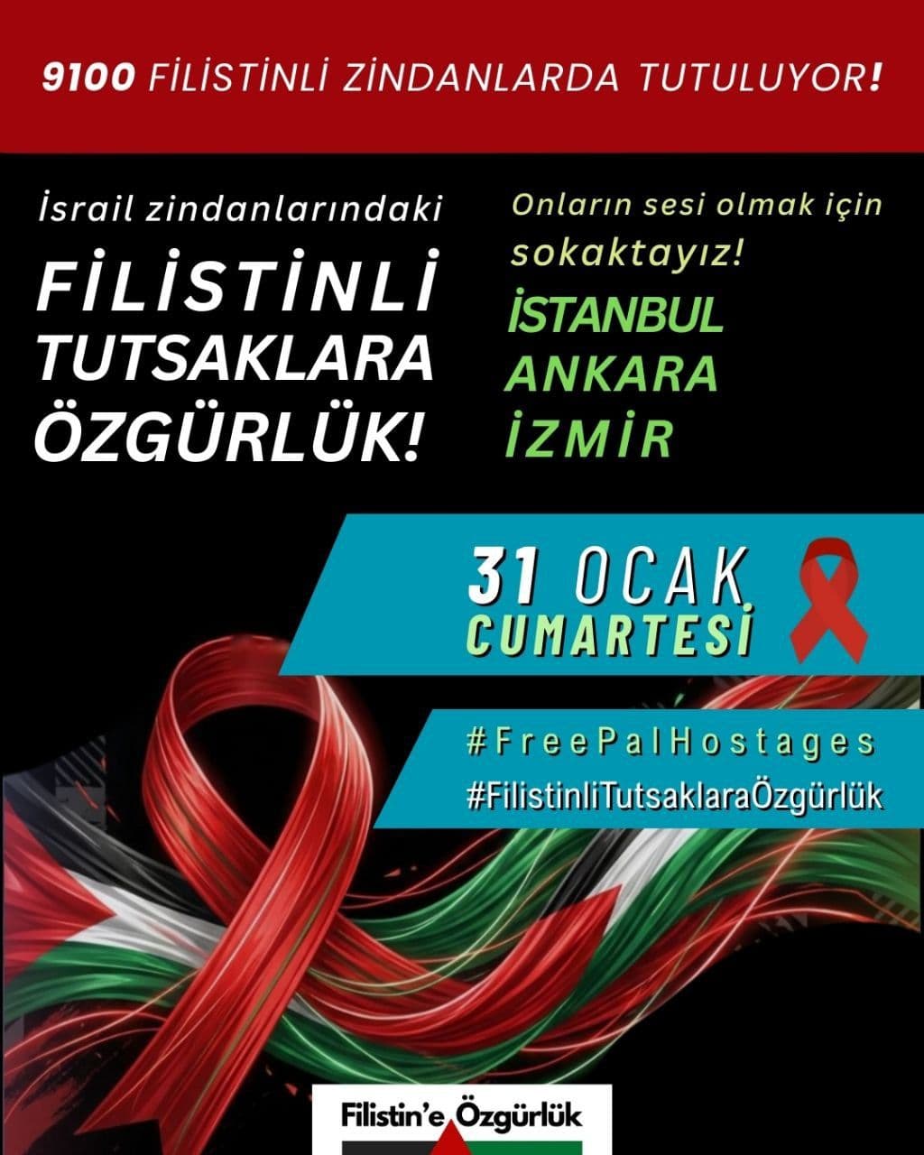 FILISTINLI TUTSAKLARA ÖZGÜRLÜK! / Istanbul