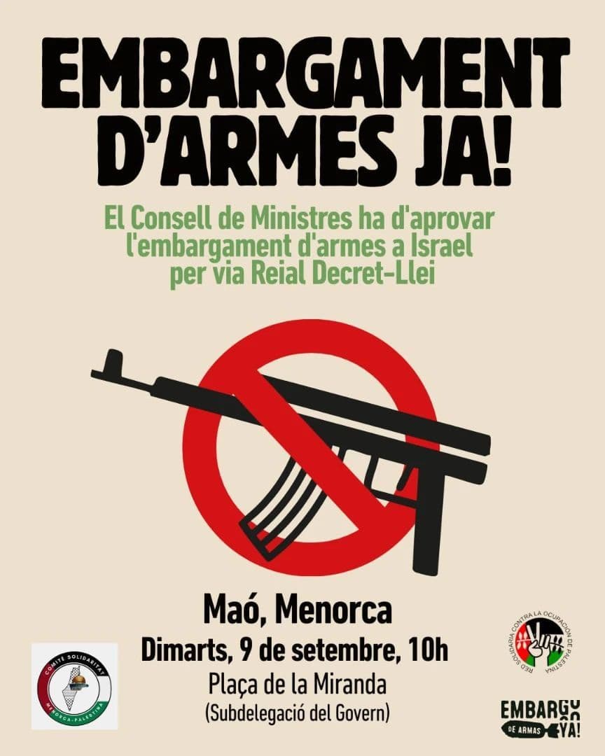 EMBARGAMENT D'ARMES JA! (Maó, Menorca)
