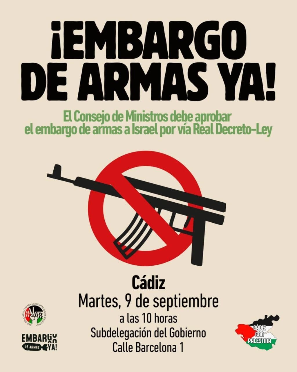 ¡EMBARGO DE ARMAS YA! (Cádiz)