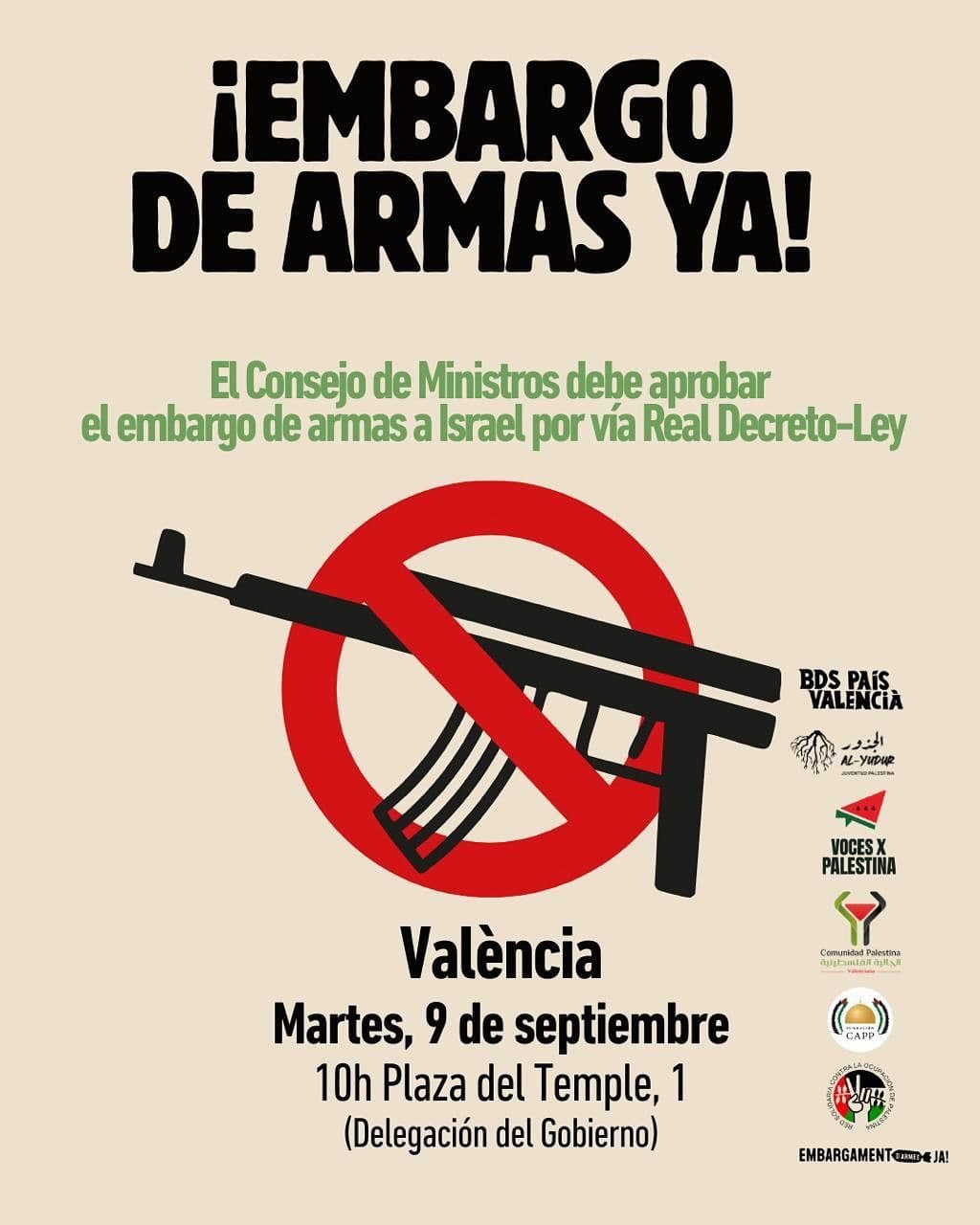 ¡EMBARGO DE ARMAS YA! (Valencia)