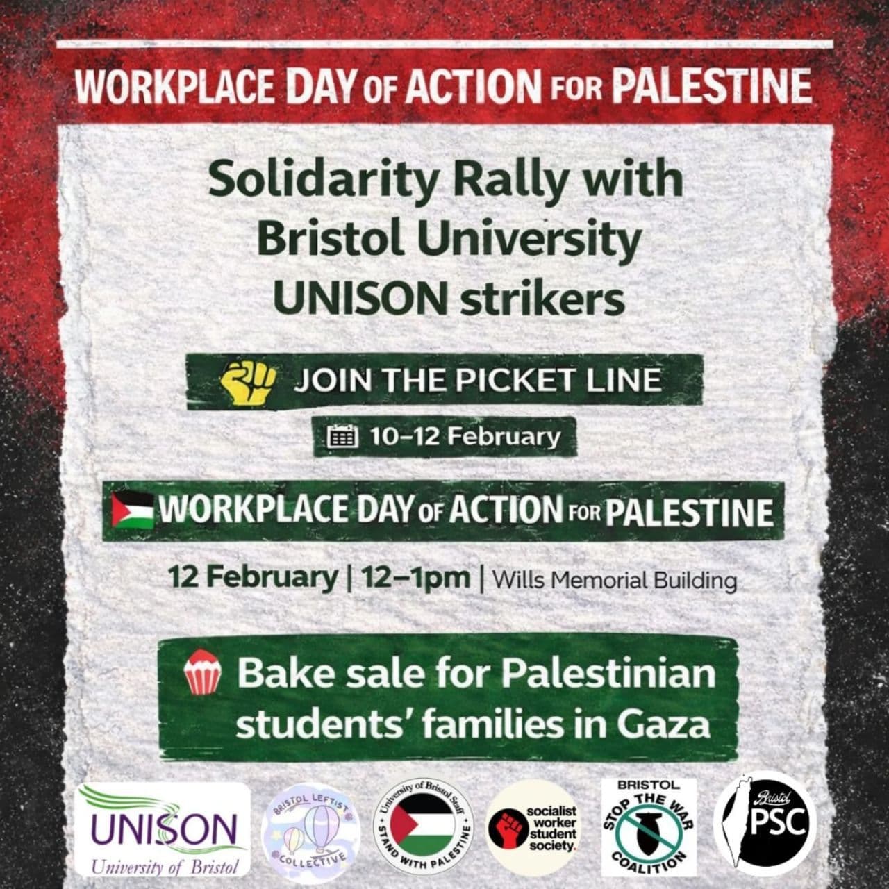 Solidarity Rally with Bristol University UNISON strikers