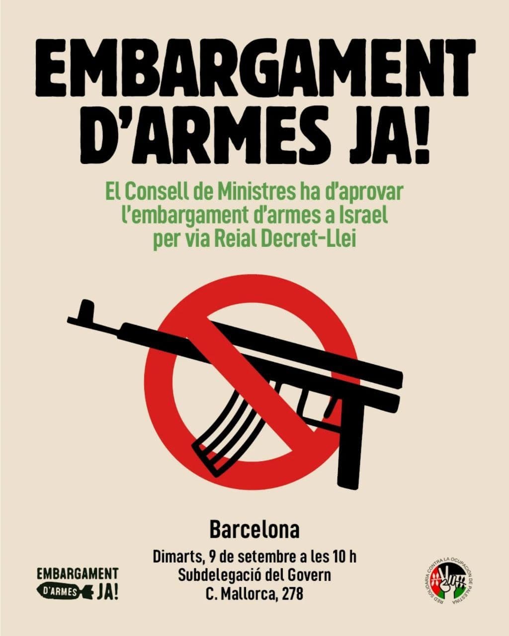 EMBARGAMENT D'ARMES JA! (Barcelona)