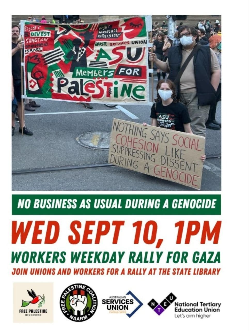 WORKERS WEEKDAY RALLY FOR GAZA