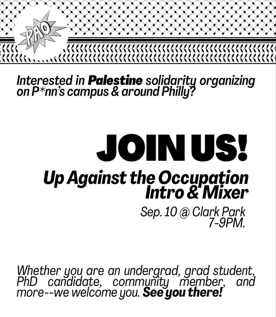 JOIN US! Up Against the Occupation