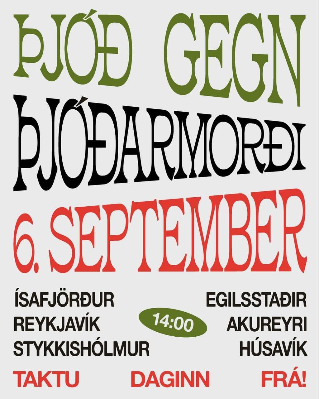 Þetta er einfalt - við viljum stöðva þjóðarmorðið STRAX. (Stykkishólmur)