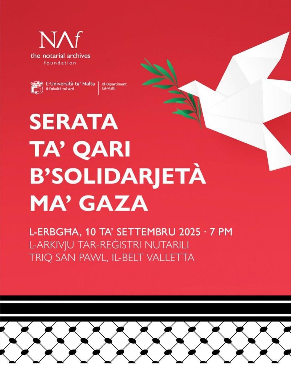 SERATA TA' QARI B'SOLIDARJETÀ MA' GAZA