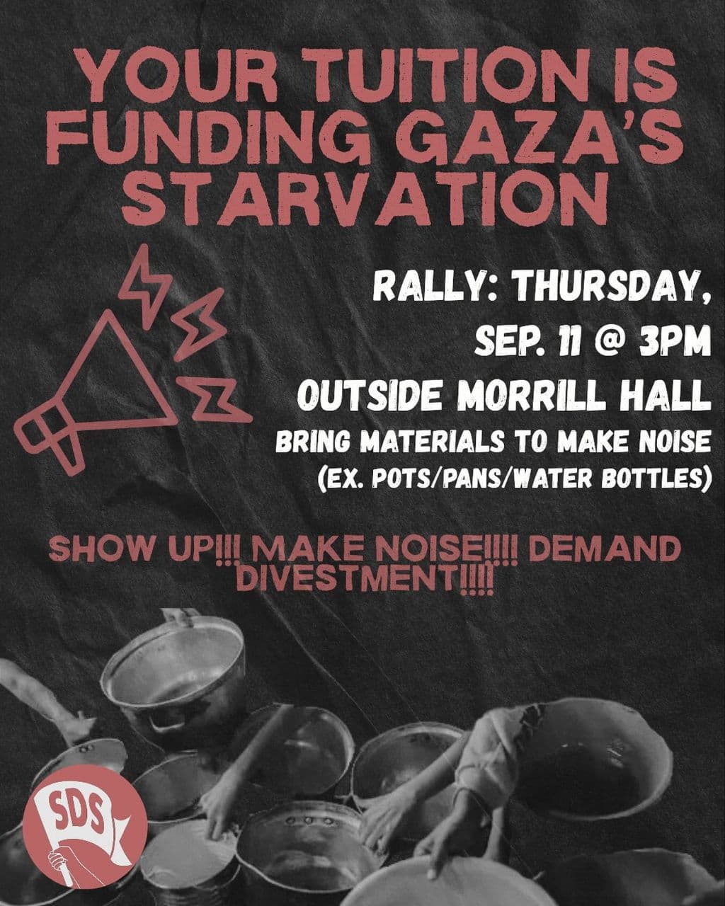 YOUR TUITION IS FUNDING GAZA'S STARVATION