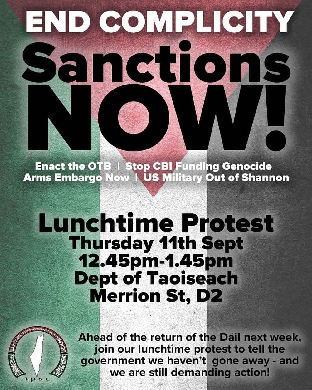 END COMPLICITY Sanctions NOW!