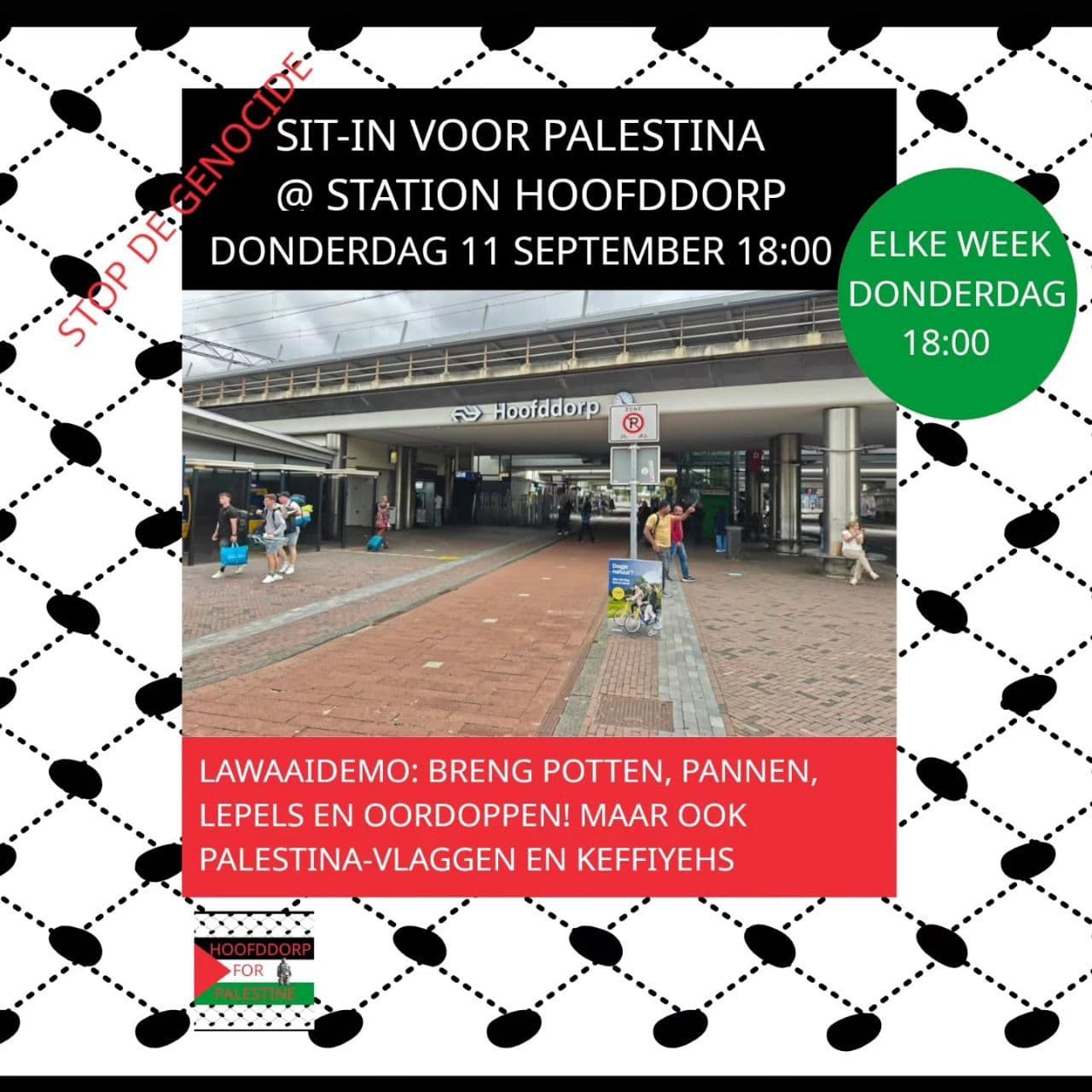 SIT-IN VOOR PALESTINA (Hoofddorp)