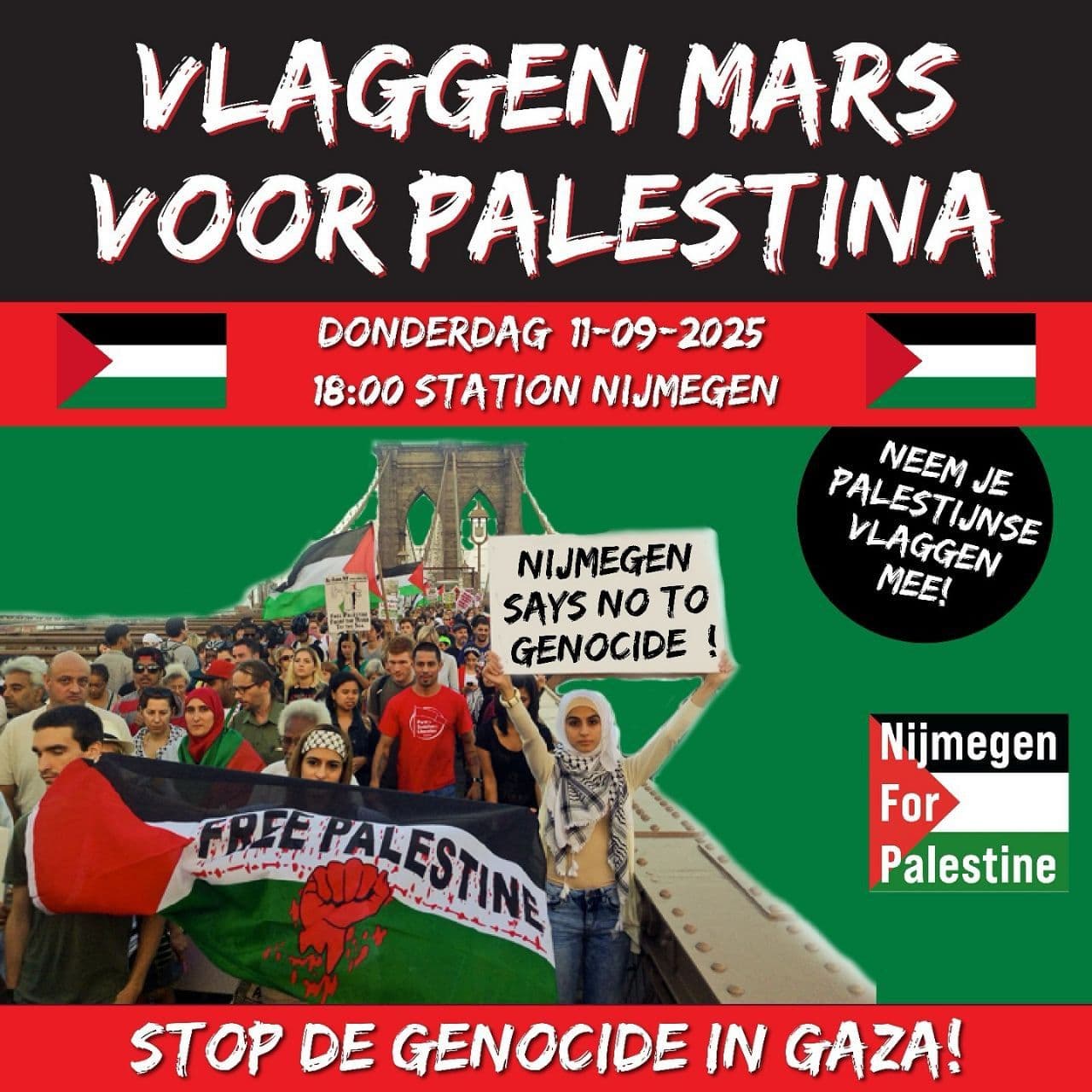 VLAGGEN MARS VOOR PALESTINA