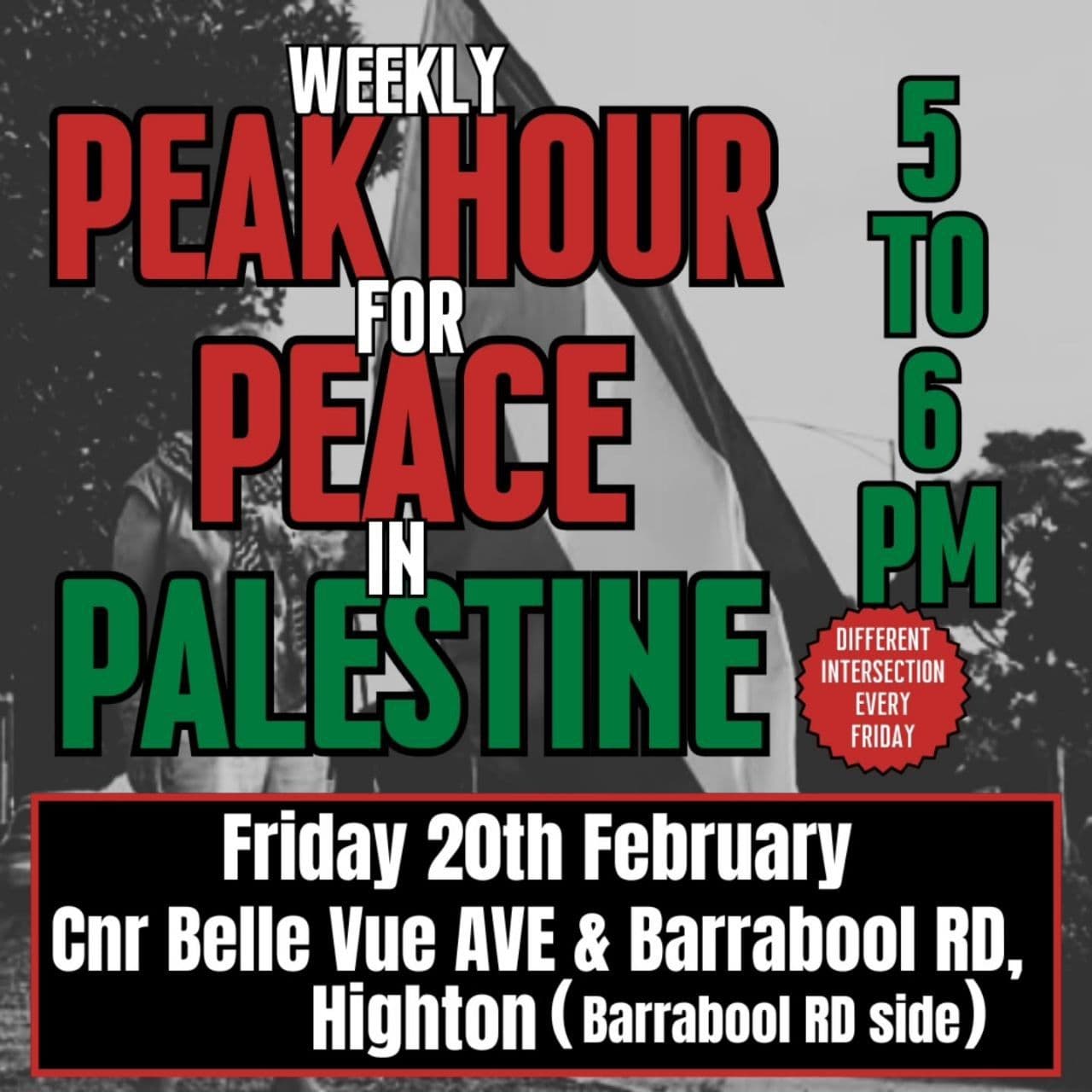 WEEKLY PEAK HOUR for PEACE in PALESTINE